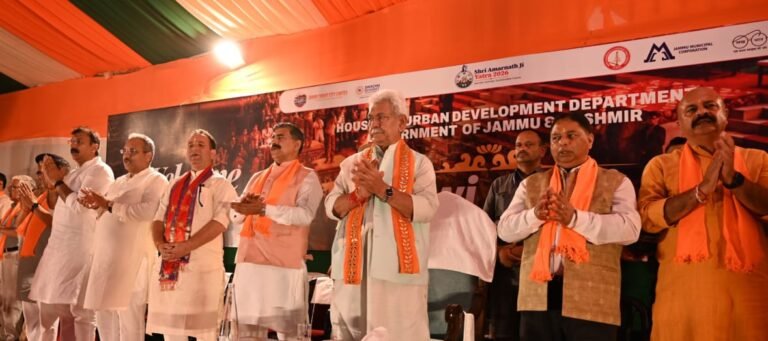 LG Manoj Sinha inaugurates Tawi Aarti, light & sound show ahead of Amarnath Ji Yatra