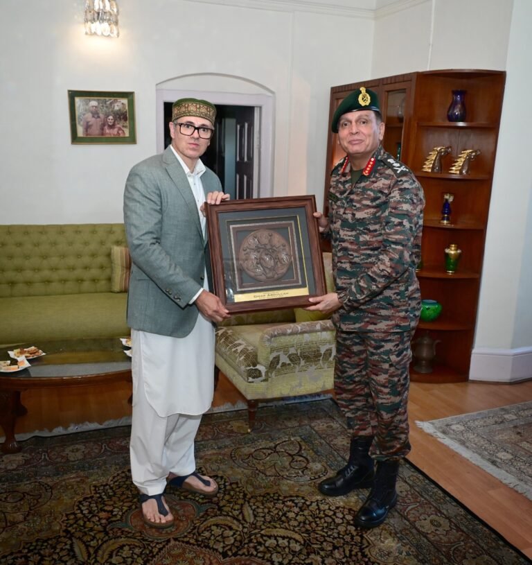 Army Chief General Dhiraj Seth calls on CM Omar Abdullah in Srinagar