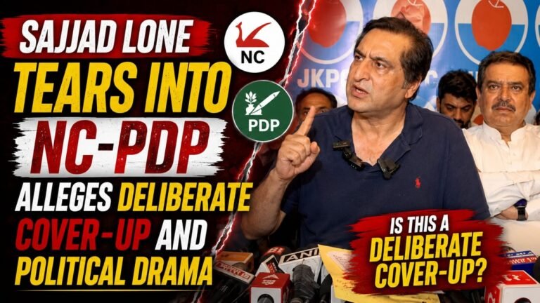 Video: Sajjad Lone Tears Into NC-PDP, Alleges Deliberate Cover-Up and Political Drama