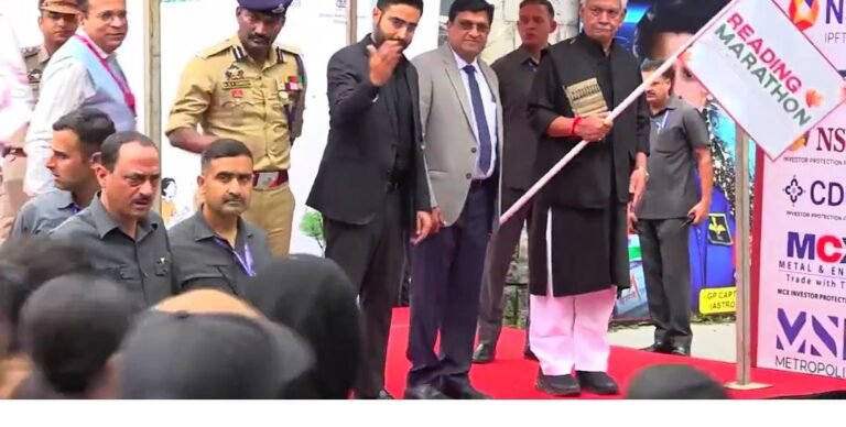 LG Manoj Sinha flags off reading Marathon at SKICC in Srinagar