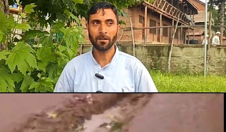 Floodwater damages in quil, residents seek restoration of drainage and Dahgam Kul