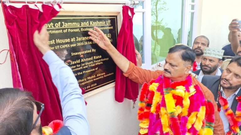 Rana Inaugurates Rest House – Kashmir Indepth