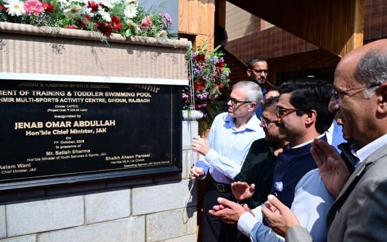 CM Omar Abdullah inaugurates ₹30.35 Crore sports facility at Gindun Rajbagh